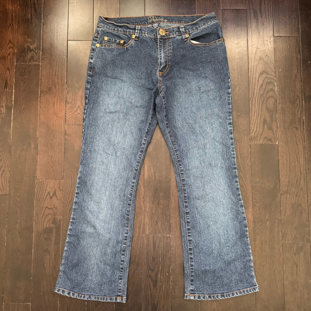 Vintage Y2K Duplex by Tyte Flare Indigo Denim Blue Wide Leg Jeans Sz 12P